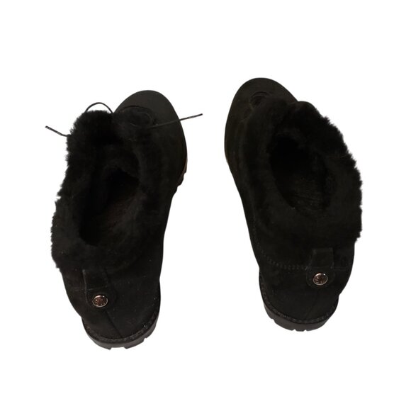 Stuart Weitzman NWOT Women's Black Suede Shearling Lined Shoes Size 7.5 M - Picture 4 of 7